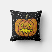 Gepersonaliseerde Halloween Pumpkin Throw Kussen (Voorkant)