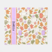 Gepersonaliseerde Halloween retro groovy deken (Voorkant (Horizontaal))