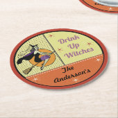 Gepersonaliseerde  Halloween Ronde Kartonnen Onderzetter (Gebogen)