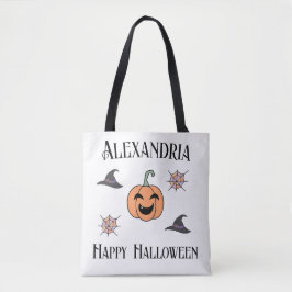 Gepersonaliseerde Halloween Schattige Tote Bag