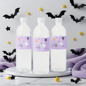 Gepersonaliseerde Halloween Skeleton & Ghost Verja Waterfles Etiket