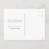 Gepersonaliseerde Halloween Skull Pumpkin Floral C Feestdagenkaart (Achterkant)