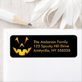 Gepersonaliseerde Halloween Smile Retouradreslabel Etiket (Insitu)
