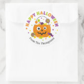Gepersonaliseerde Halloween Snoep emmer ronde Stic Sticker (Tas)