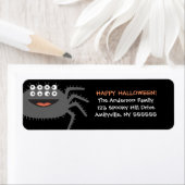 Gepersonaliseerde Halloween Spider retour adreslab Etiket (Insitu)