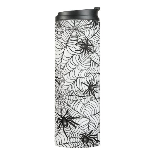Gepersonaliseerde Halloween Spin Web Thermische Tu Thermosbeker (Gedraaid links)