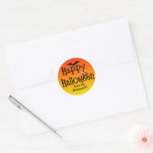 Gepersonaliseerde Halloween Stickers: voeg familie Ronde Sticker (Envelop)