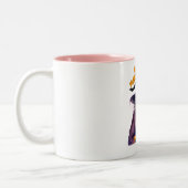 Gepersonaliseerde Halloween thema event planner Mo Tweekleurige Koffiemok (Links)