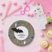 Gepersonaliseerde Halloween Treat Papieren Bordje (Feest)