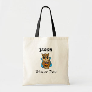 Gepersonaliseerde Halloween Trick of Treewl Tote Bag
