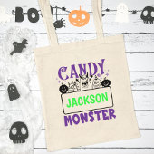 Gepersonaliseerde Halloween Trick or treat Goodie Tote Bag