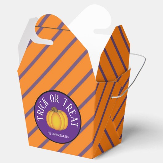 Gepersonaliseerde Halloween/Trick or treat Pumpkin Bedankdoosjes (Geopend)