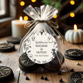 Gepersonaliseerde Halloween Verjaardagspapier Ronde Sticker