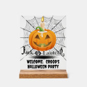 Gepersonaliseerde Halloween welkom Acryl Bord (Voorkant)