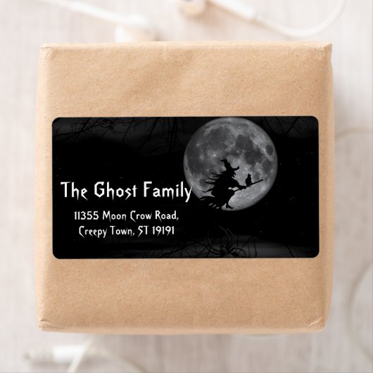 Gepersonaliseerde Halloween Witch Etiket (Insitu)