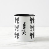 Gepersonaliseerde Halloween Zwart gecontroleerd bo Mok (Midden)