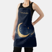 Gepersonaliseerde halve maan en sterren nachtelijk schort (Insitu)