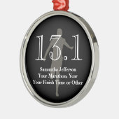 Gepersonaliseerde halve marathon loper 13.1 aanden metalen ornament (Links)