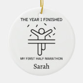 Gepersonaliseerde Halve Marathon Ornament Gift voo (Voorkant)