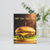 Gepersonaliseerde hamburger - Briefkaart (Staand voorkant)