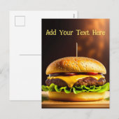 Gepersonaliseerde hamburger - Briefkaart (Voorkant / Achterkant)