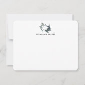 Gepersonaliseerde Hammerhead Shark Note-kaarten Notitiekaartje (Voorkant)