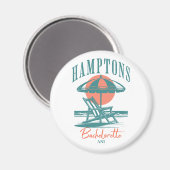 Gepersonaliseerde Hamptons Bachelorette Lounger Magneet (Voorkant / Achterkant)