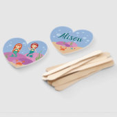 Gepersonaliseerde hand fan zeemeermin in de zomer  handwaaier (Niet-gemonteerd)