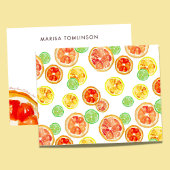 Gepersonaliseerde Hand-Geïllustreerde Citrus Botan Notitiekaartje