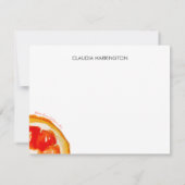 Gepersonaliseerde Hand-Geïllustreerde Citrus Botan Notitiekaartje (Achterkant)