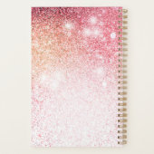 Gepersonaliseerde Hand geschilderde Bunny glitter Planner (Achterkant)
