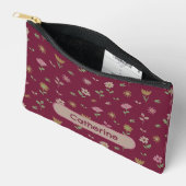 Gepersonaliseerde hand getekend bloemmotief reizen etui (Open)