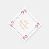 Gepersonaliseerde Hand getrokken Chic Floral Vrijg Servet (Hoek)