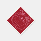 Gepersonaliseerde Hand Getrokken Huwelijk Monogram Servet (Hoek)