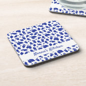 Gepersonaliseerde Hand getrokken Italiaanse Blauwe Bier Onderzetter (Linkerzijde)