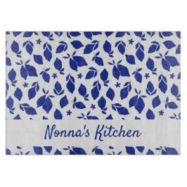 Gepersonaliseerde Hand getrokken Italiaanse Blauwe Snijplank