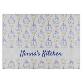 Gepersonaliseerde Hand getrokken Italiaanse Blauwe Snijplank