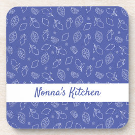 Gepersonaliseerde Hand getrokken Italiaanse citroe Bier Onderzetter