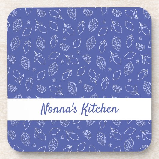 Gepersonaliseerde Hand getrokken Italiaanse citroe Bier Onderzetter (Voorkant)