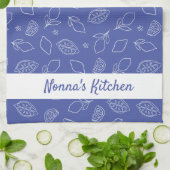 Gepersonaliseerde Hand getrokken Italiaanse citroe Theedoek (Gevouwen)