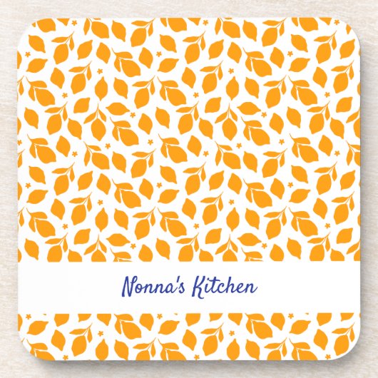 Gepersonaliseerde Hand getrokken Italiaanse gele c Bier Onderzetter (Voorkant)