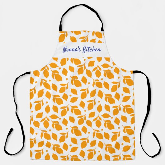 Gepersonaliseerde Hand getrokken Italiaanse gele c Schort (Voorkant)