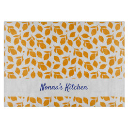 Gepersonaliseerde Hand getrokken Italiaanse gele c Snijplank