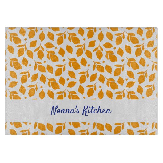 Gepersonaliseerde Hand getrokken Italiaanse gele c Snijplank (Voorkant)