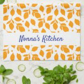 Gepersonaliseerde Hand getrokken Italiaanse gele c Theedoek (Gevouwen)