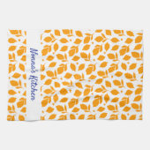 Gepersonaliseerde Hand getrokken Italiaanse gele c Theedoek (Horizontaal)