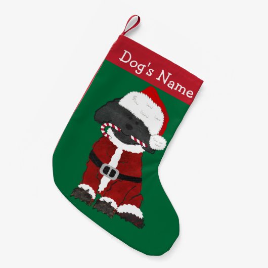 Gepersonaliseerde Hand getrokken Labradoodle Sinte Kleine Kerstsok (Voorkant (Hangend))