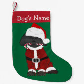 Gepersonaliseerde Hand getrokken Labradoodle Sinte Kleine Kerstsok (Voorkant)
