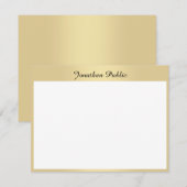 Gepersonaliseerde Hand Gold Script Tekst Sjabloon  (Voorkant / Achterkant)