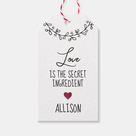 ❤️ Gepersonaliseerde Hand Lettered Homemade Treat Cadeaulabel (Voorkant)